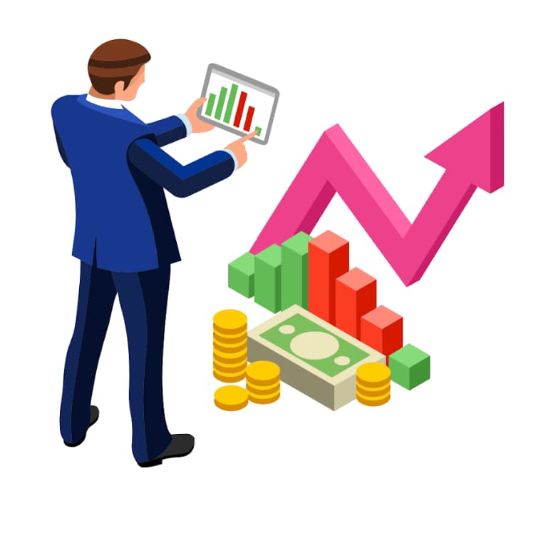 Investor Determining the Intrinsic Value vs the Market Value of Company Stock